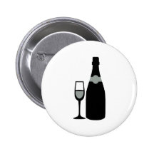 Champagne bottle glass button