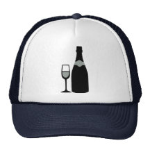 Champagne bottle glass hats