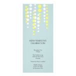 Champagne bubble blue modern chic holiday party personalized invitation