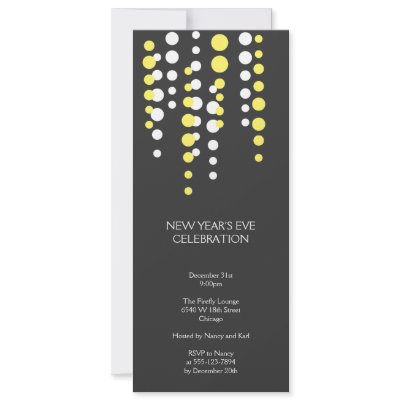 Champagne bubble grey modern chic holiday party custom invite by FidesDesign