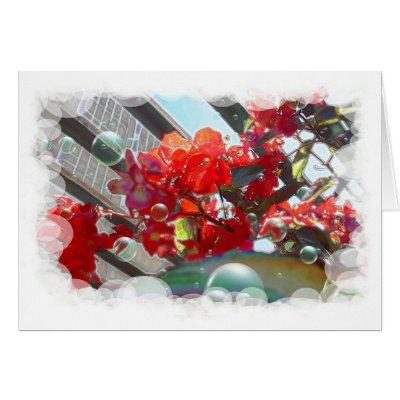 Champagne Bubbles in the Breeze... Greeting Card by Floral_Dreamsnet