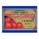 Champagne Cider Vintage Apple Crate Post Card