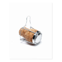 Champagne cork post card