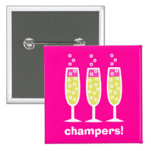 Champagne Flutes Button