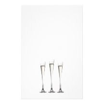 Champagne Flutes Custom Stationery
