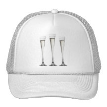 Champagne Flutes Mesh Hats