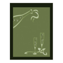 champagne for two post cards