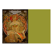 Champagne Girl 1897 Business Card Templates
