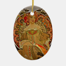 Champagne Girl 1897 Christmas Ornament