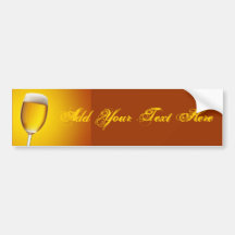 Champagne Glass Bumper Stickers