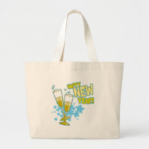 Champagne Glasses Happy New Year Bags