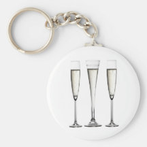Champagne Glasses Keychain