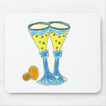 Champagne Glasses Mouse Pads