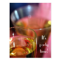 Champagne Glasses Postcard- You're Invited