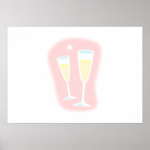 Champagne Glasses Poster