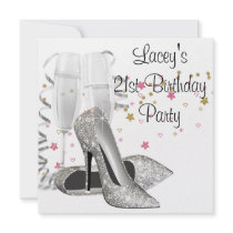 Champagne High Heels 21st Birthday Party