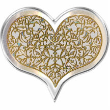 Champagne & Lace Heart (Keychain) Acrylic Cut Outs