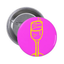 CHAMPAGNE print by Jill, yellow on pink
