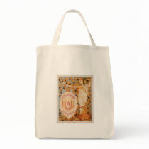 Champagne Reims Vintage Wine Drink Ad Art Canvas Bags