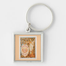 Champagne Reims Vintage Wine Drink Ad Art Keychain