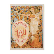 Champagne Reims Vintage Wine Drink Ad Art Post Card