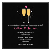 Champagne Toast Engagement Party Invitation