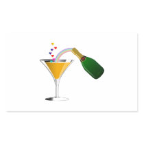 Champagne Toast Rectangle Stickers