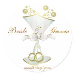Champagne Toasts Round Sticker