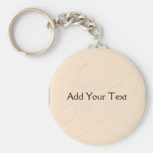 Champagne Tone on Tone Hibiscus Key Chains