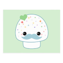 Champignon de moustache carte postale
