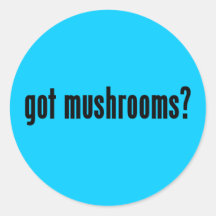 champignons obtenus ? autocollants ronds