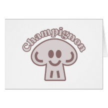 Champion de champignon carte de vœux