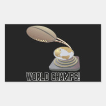 Champions du monde sticker rectangulaire