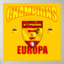 Champions Europa Spain gear for España fans Posters