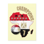 Champions map of Africa Egypt Pharaohs postcard