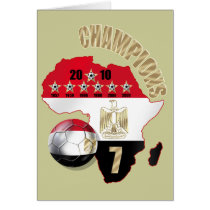 Champions map of Egypt 2010 Africa map Cards