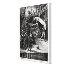 Champlain Exploring the Canadian Wilderness Gallery Wrapped Canvas