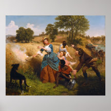 Champs de blé de Mme Schuyler Burning Her par Leut Posters