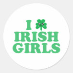 CHANCE IRLANDAISE DE SHAMROCK DE FILLES D'AMOUR DE AUTOCOLLANTS