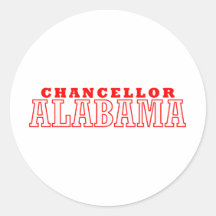 Chancellor, Alabama City Design Round Stickers