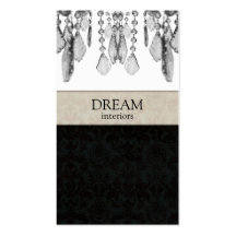 Chandelier Crystals Real Estate Business Card Bg