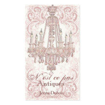 Chandelier Damask Business Cards