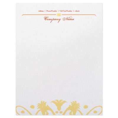Chandelier Letterhead - Citrus by kryanoutloud
