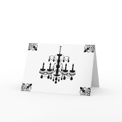 Chandelier Note Cards by snazzytagsandbags