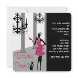 Chandelier Party Dress Any Number Girls Birthday Personalized Announcements