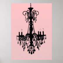Chandelier & Pink Posters