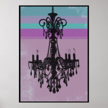 Chandelier - Purple Grunge Print