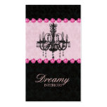 Chandelier Real Estate Business Card Pink Jewels