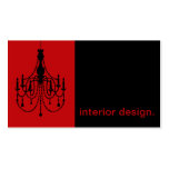 Chandelier Silhouette Icon - interior design Business Cards