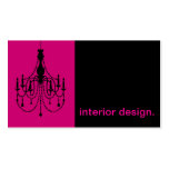 Chandelier Silhouette Icon - interior design Business Card